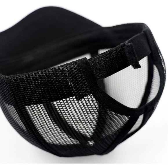 Womens Pony Hat High Ponytail Baseball Cap 0002-aztec Print Black - Picture 6 of 6